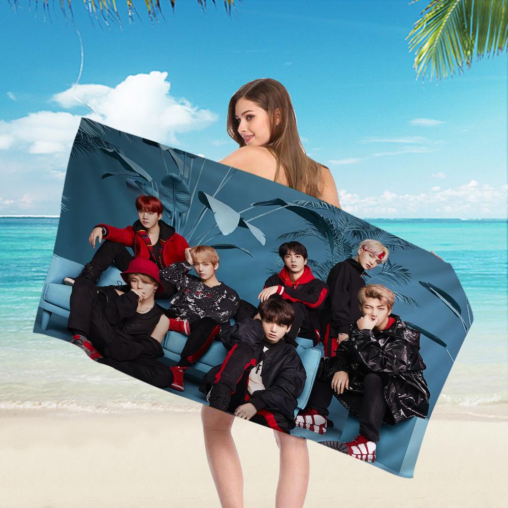 Динамитные K-pop Парни Большие Микрофибровые Пляжные Полотенца Быстросохнущее Полотенце Песок Пляжные Полотенца Бассейн Полотенце Для Путешествий Пляж Бассейн Йога