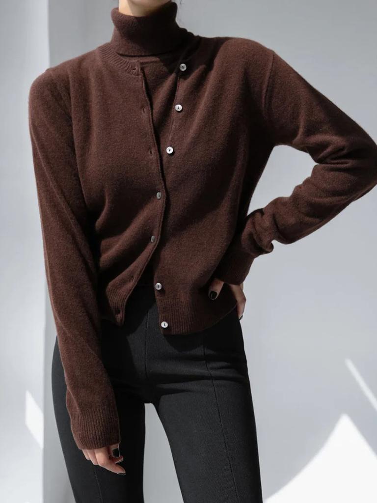 Blubelle Женский Новый Осенний Водолазка Без Рукавов Топ-Майка Мягкий Трикотаж Кардиган-Свитер на Пуговицах Модные Комплекты