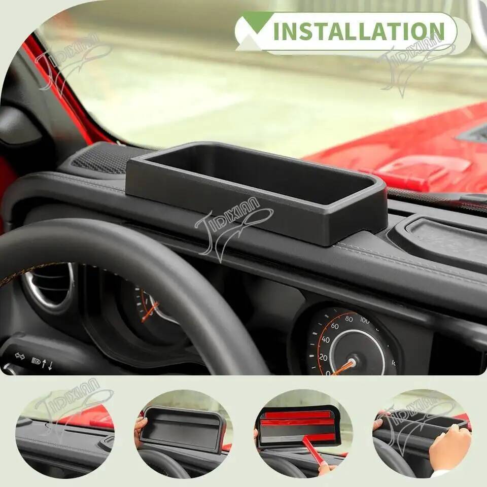 JIDIXIAN Fit for Jeep Wrangler JL for Gladiator JT 2024 2025 2026 Car Center Console Storage Box Interior Accessories