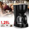800 Вт 1,25 л Портативная электрическая капельная кофеварка Бытовая чайная эспрессо латте кофейник Офисная кафе машина для приготовления кофе