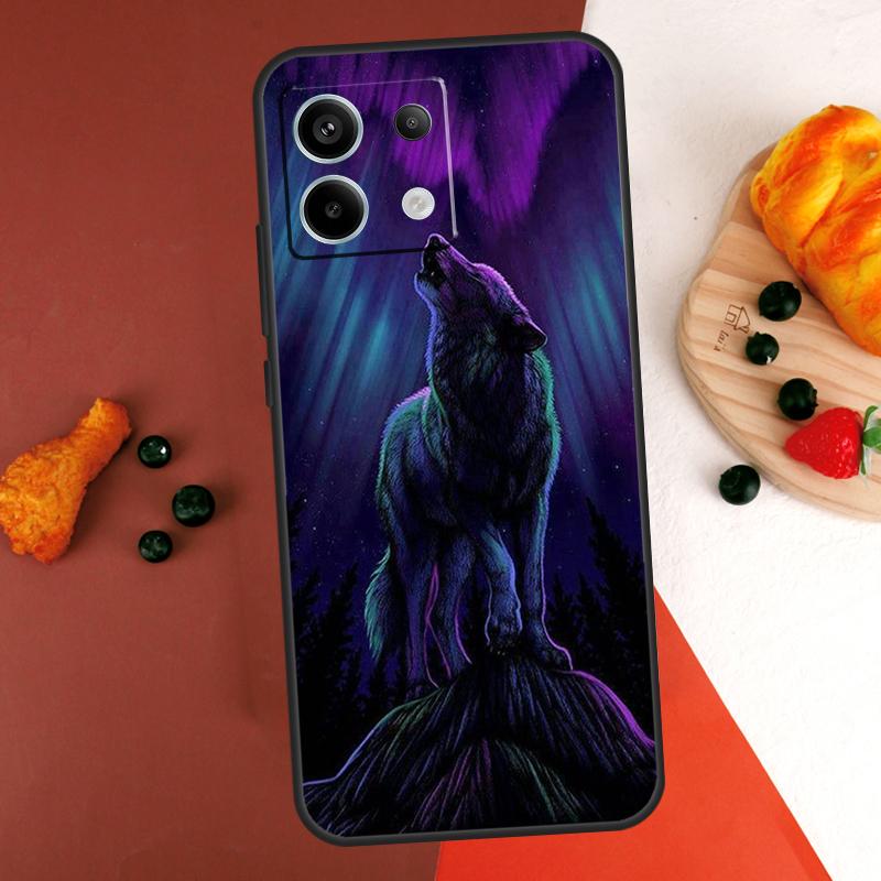 Чехол Animal Wolf Galaxy для Xiaomi Redmi Note 14 9 10 11 12 13 Pro 9S 10S 11S 12S Redmi 13C 10C 12C 14C Coque
