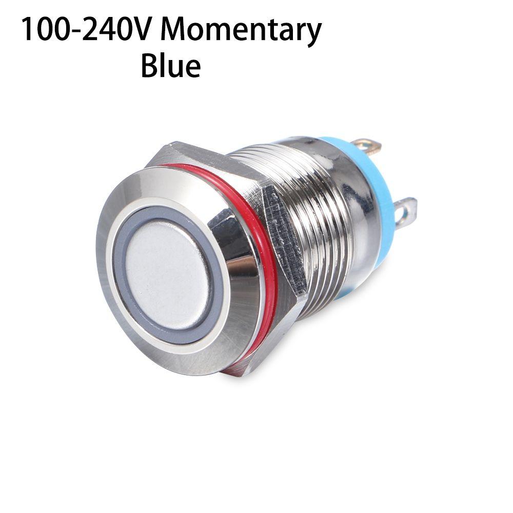 Waterproof Push 3V 5V 9V 12V 24V 110V 220V LED 12mm Metal Button Switch Momentary/Latching