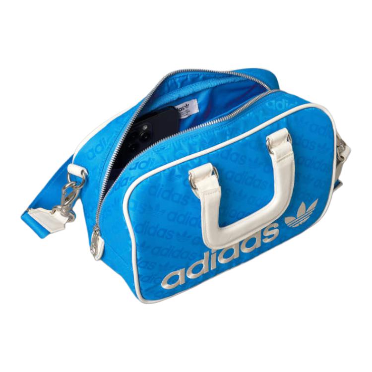 Adidas Originals 5.75L Brand Letter Logo Polyester Shoulder Crossbody Tote Bag Men bags Blue White JD6636