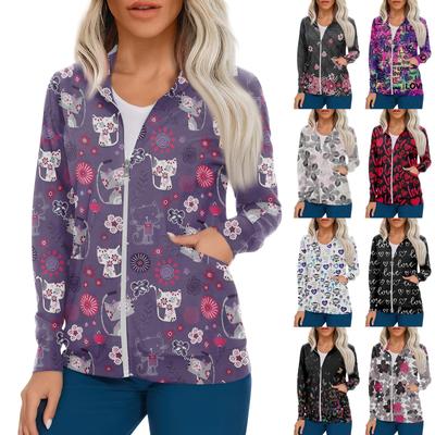 Женский однобортный защитный комбинезон с длинным рукавом и карманом, рабочий воротник-стойка, кардиган, куртка, топ