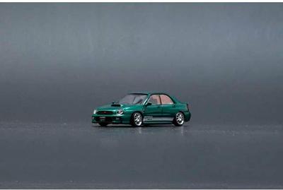 BM CREATIONS Масштаб Subaru Impreza WRX 2001 Кастомный Зеленый JDM RHD Готовая Модель 1/64 (64B0070)