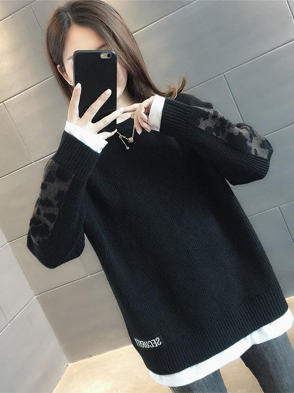Модный женский свитер из искусственной двух частей осень-зима 2024 года — уютный, толстый и стильный, незаменимый элемент многослойности