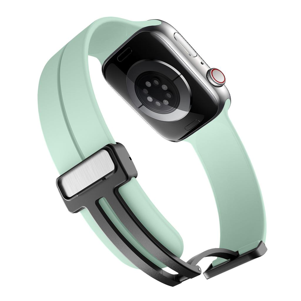 Strap For Apple watch bands 44mm 45mm 40mm 41mm 46mm 49mm Magnetic Silicone correa Bracelet iWatch Series 11 10 8 se 9 ultra 2 3