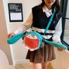 New Hatsune Miku Bag Q Version Kawaii Figure Plush Bag Model Doll Plush Stuffed Toy Shoulder Bag Transparent Backpack Kids Gift