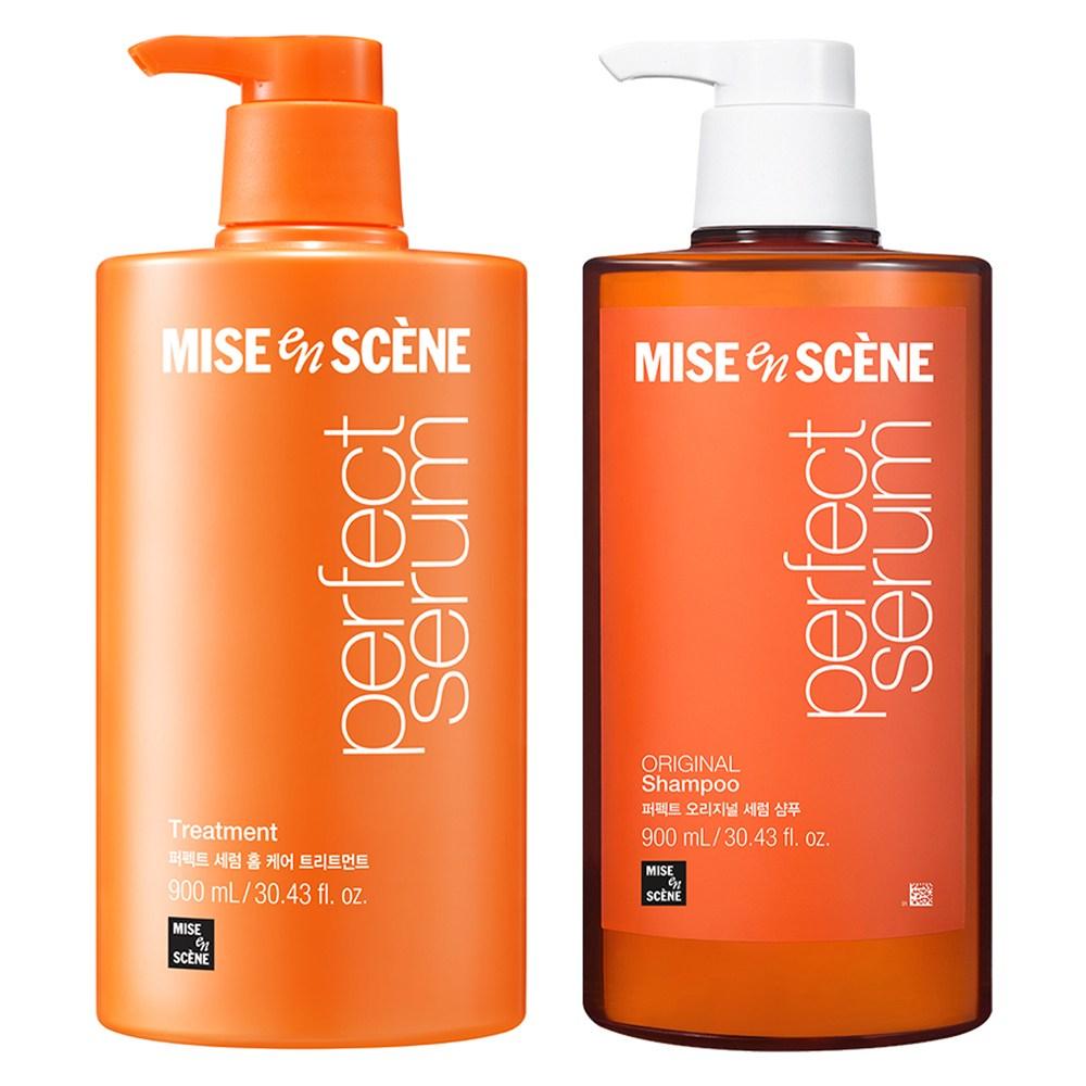 Шампунь Mise-en-scène Perfect Original Serum 900 мл + Уход для дома Treatment 900 мл 1 шт.