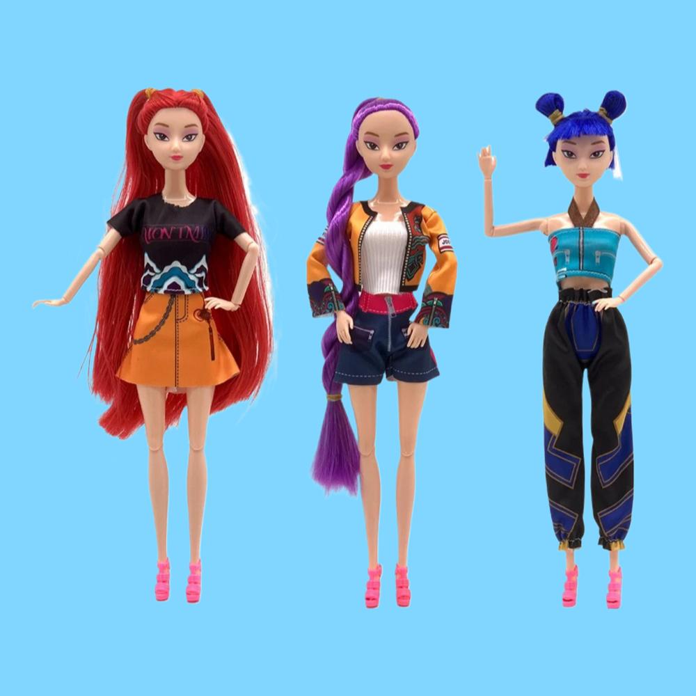 New K-Pop Demon Hunters Anime Kpop Girl Group Cartoon Rumi Zoey Mira Action Figures Vinyl Figurines Model Dolls Girls Xmas Gifts