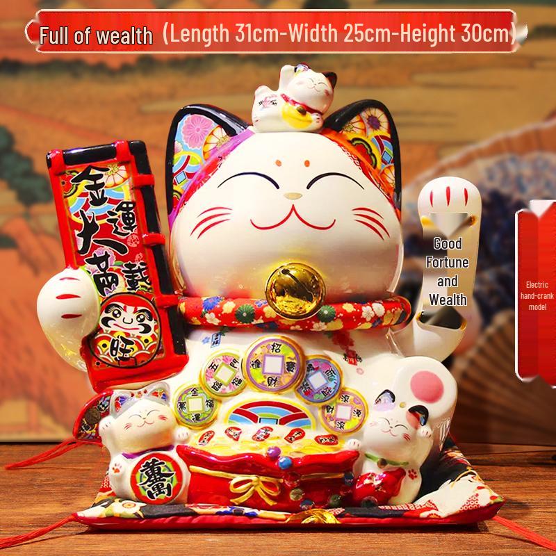 Автоматическая машущая фигурка кота-манэки-нэко 2025 - Идеальный подарок на новоселье для ресепшена или магазина