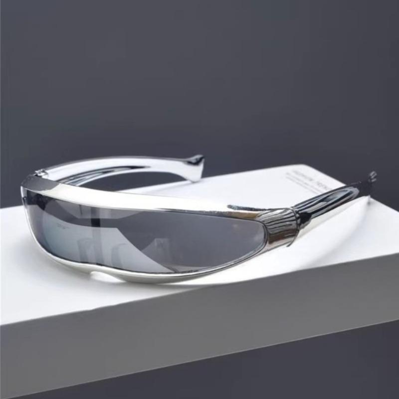 Панк Ретро Функциональные Ветрозащитные Лазерные Солнцезащитные очки Инопланетные Крутые Солнцезащитные очки Устойчивые к УФ-лучам Солнцезащитные очки для Велоспорта/Уличной Фотографии