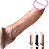 Reusable Penis Sleeve Extender Realistic Penis Cock Enlarger Condom Delay Extension Sex Toy for Men