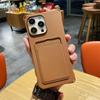 Однотонный квадратный матовый чехол из ТПУ с отделением для карт для iPhone 16 Pro Max 15 Pro 14 13 12 11, защита линз, противоударный мягкий чехол для телефона