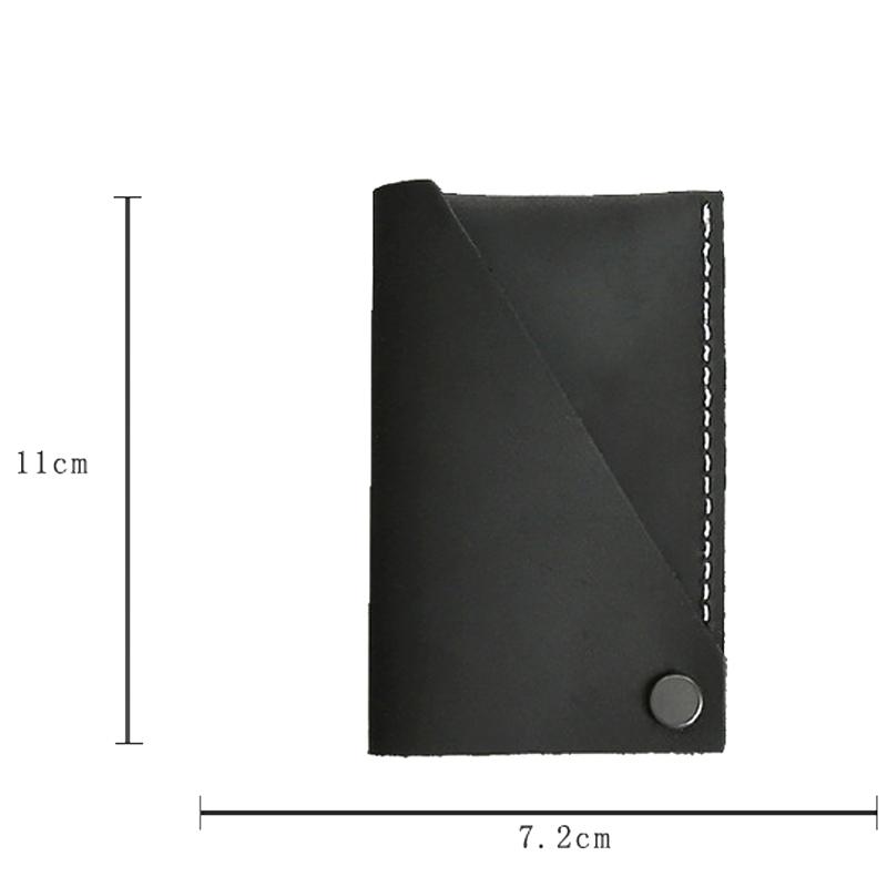 Дизайнерский минималистский кожаный держатель карт для мужчин, винтажный чехол для карт, тонкий кошелек для карт