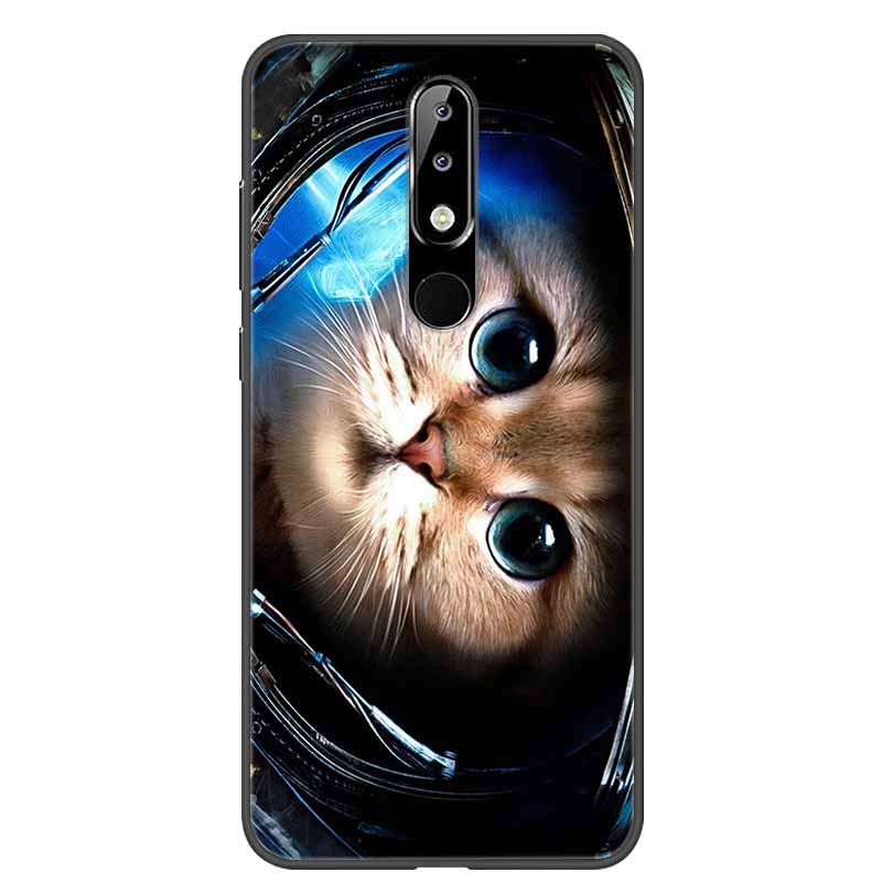 Для Nokia 6.1 Plus Чехол Милый Мягкий Силикон Мультяшный Кот ТПУ Чехлы для Телефона для Nokia X6 Чехол 6.1Plus Милый Чехол для NokiaX6 Корпус