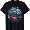 Retro Style Level 30 Unlocked Shirt Funny Video Gamer 30thT-Shirt O-Neck Oversized Unisex Tshirt Men's Clothing Fitness Tshirt