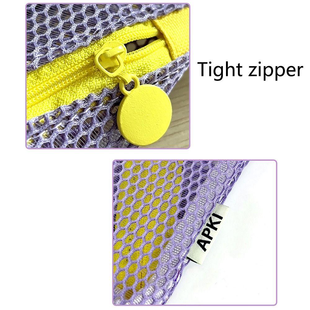 Lightweight Mesh Zipper Bags Portable Cosmetic Accessories Organizer Travel Toiletry Pockets  Home