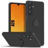 Protective Case - BOOLING - for Samsung Galaxy A26 5G - Black Silicone - Shockproof - Rotating Ring