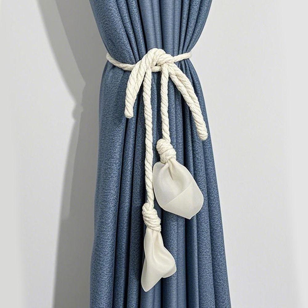 2PCS Minimalist Tulip Curtain Straps Elegant Curtains Tie Rope Trendy Curtain Buckle Office
