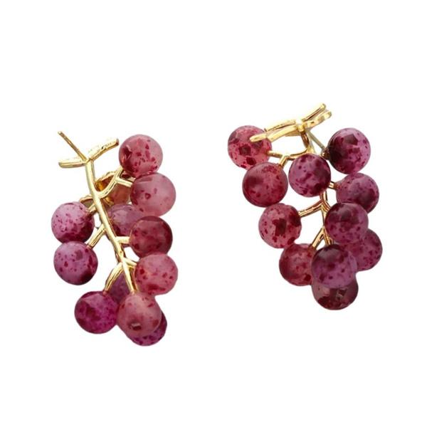 Серьги в форме винограда, серьги-подвески в форме фруктов, аксессуары Y2k для женщин и девочек