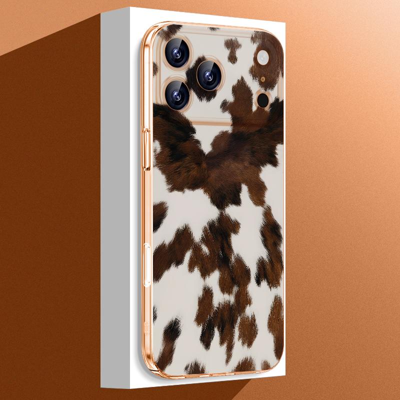 Чехол для телефона с леопардовым принтом для iPhone 17 Pro Max Funda iPhone 16 15 14 13 Pro Max 11 Прозрачная задняя панель из ПК Тонкая жесткая крышка