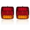 LED Tail Lights 12V Waterproof Brake Stop Lights for Truck Trailer Caravans - 2PCS High Brightness Durable Rear Lamps