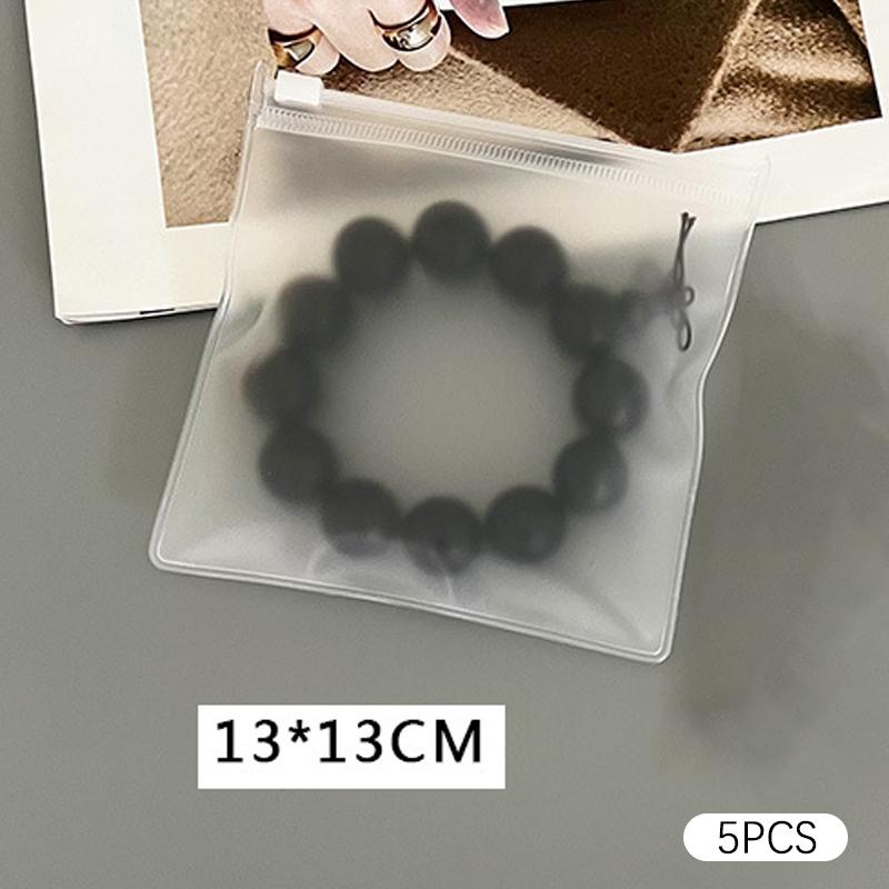5 шт., прозрачные матовые пакеты из ЭВА с застежкой-молнией, пакеты для упаковки ювелирных изделий, серьги ручной работы, ожерелье, браслет, органайзер для хранения