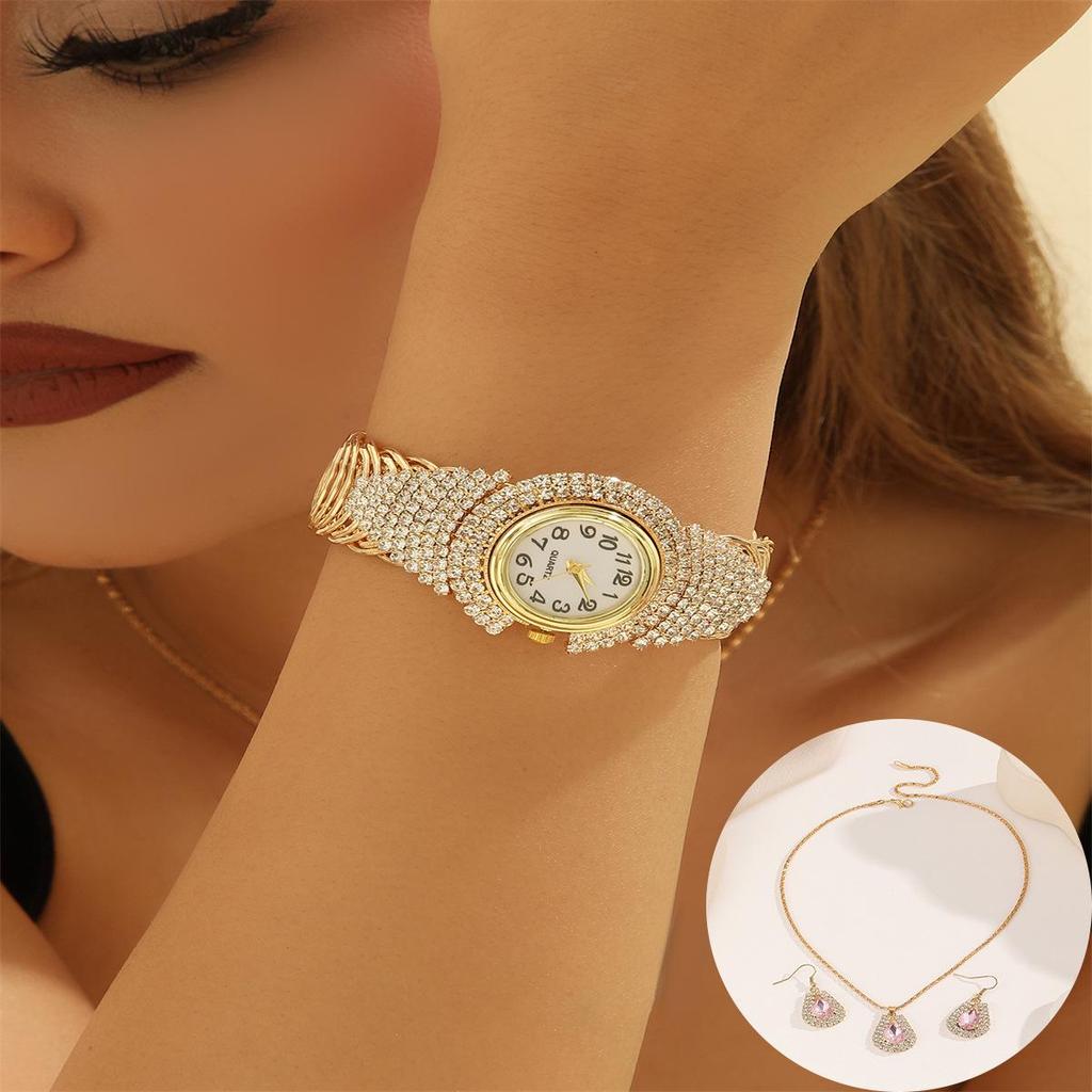 Новые женские кварцевые наручные часы из сплава с браслетом в виде крыльев, полностью инкрустированных бриллиантами