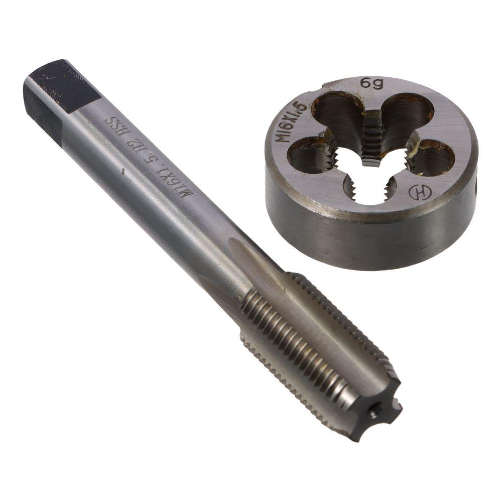 M16 x 1.5mm Metric Tap and Die Set Machine  Easy to us   for Nut Screw Bolt Thread Repair