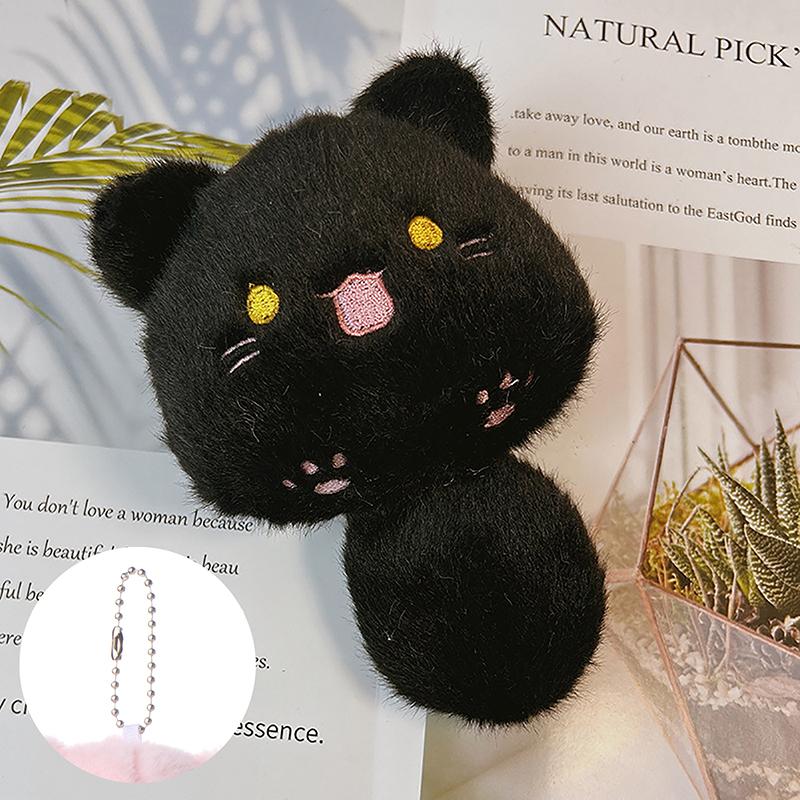 Креативная подвеска в виде книжной сумки, милый пищащий маленький кот, брелок для ключей в виде плюшевого кота, брелок в виде мультяшного кота с мягким хвостом, кукла-мультяшка