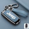 Для Jeep Чехол-футляр из цинкового сплава и кожи для умного ключа автомобиля Брелок для Jeep Grand Cherokee WK2 KL Wrangler JK Renegade Commander Compas