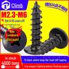 TA Cross Black Large Flat, Umbrella, and Mushroom Head Self-Tapping Screws M3/M4/M5