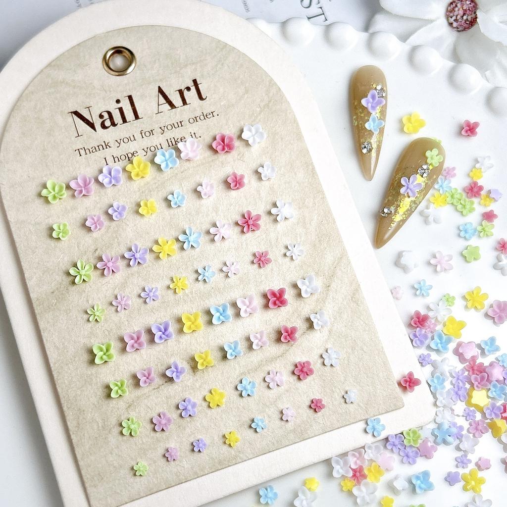 Hot Selling New Resin Macaron Small Flower Nail Art Accessories DIY Handmade Wearable Nail Parts