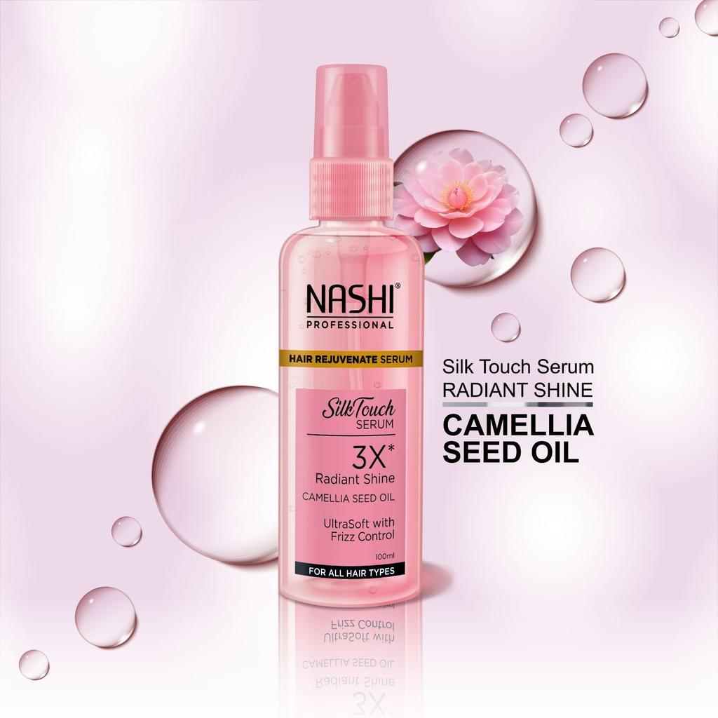 Nashi Professional Сыворотка для омоложения волос 100 мл с маслом семян камелии для гладких, шелковистых волос без пушистости