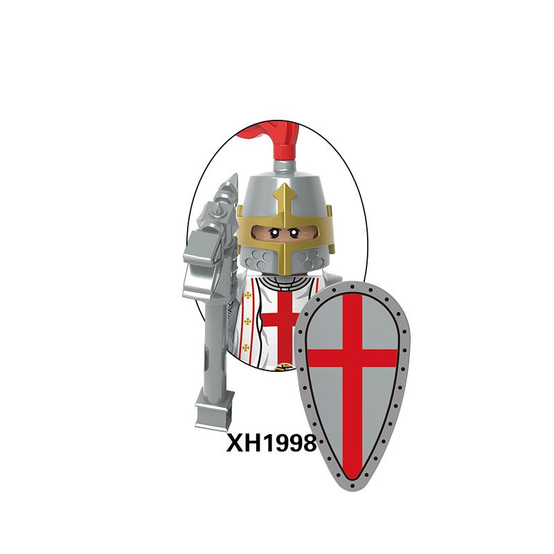Средневековая больница Львиное сердце, тевтонская империя тамплиеров, модель Золотого рыцаря, блоки, набор кирпичей, игрушки для детей X0348