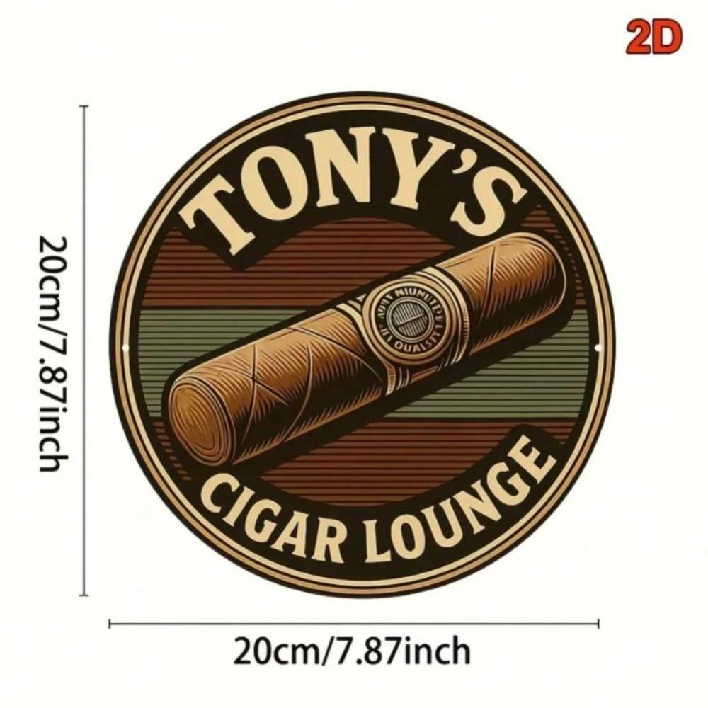 Винтажная жестяная табличка Металлическое настенное искусство Декор бара Lounge Tony Cigar