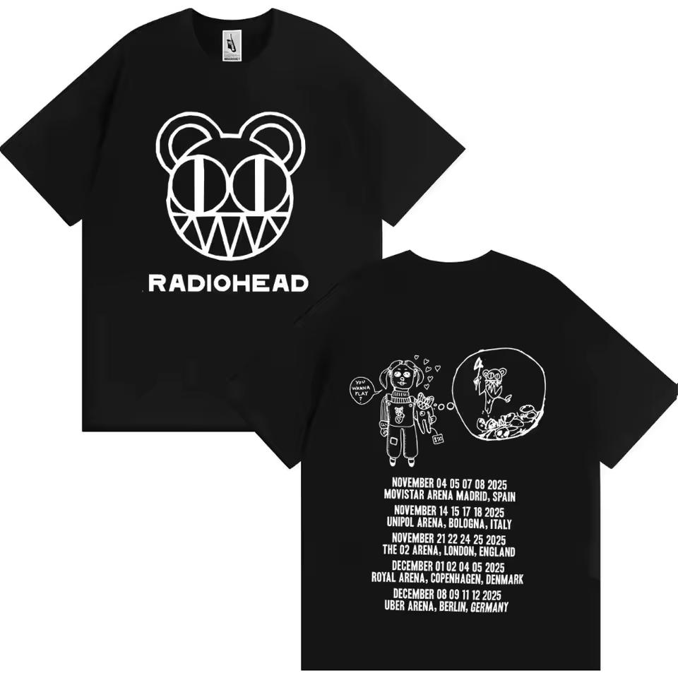 Radiohead 2026 Tour Merch Aesthetic Harajuku Style Loose Cotton Casual Streetwear Short Sleeve Women And Men T shirt