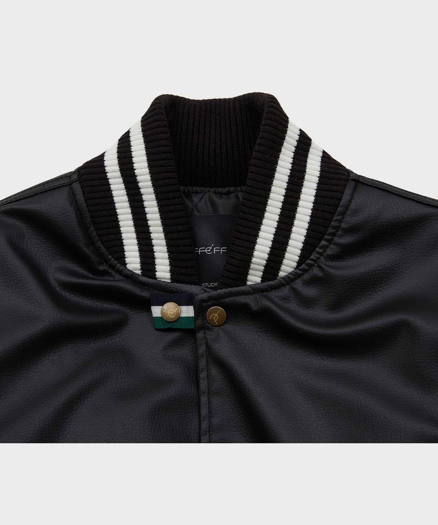 Ffeff Studio Leather Varsity Jacket (Black)