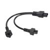 IEC320 C6 Male To Dual C5 Female Power Cord 30cm C6 To 2xC5 Y Splitter Adapter Power Cable 2.5A 250V