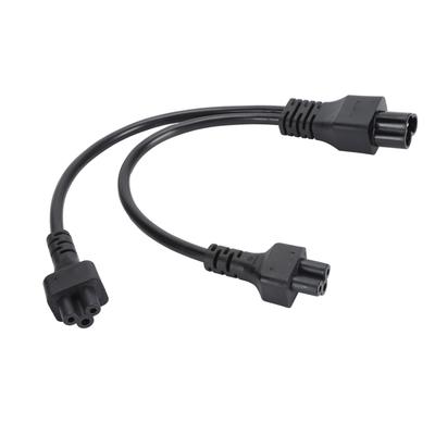 Кабель питания IEC320 C6 Male to Dual C5 Female длиной 30 см, адаптер-разветвитель C6 to 2xC5 Y, кабель питания 2,5 А, 250 В