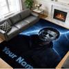 Crystal Velvet Rug Custom Name Text, Soft Non Slip Floor Mat Home DecorHalloween Michael Myers