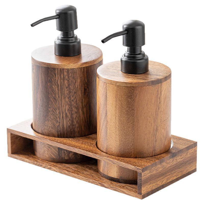 Деревянный ореховый флакон для лосьона Отель Основной флакон для эфирного масла Нажимной флакон для шампуня и геля для душа Диспенсер для лосьона Ванная комната