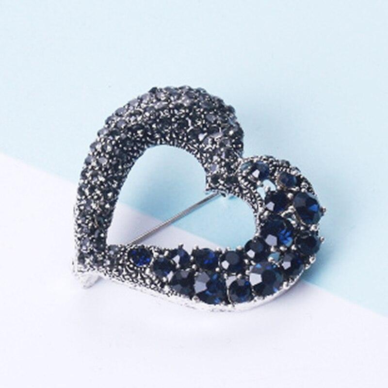 Blucome Рождественская брошь, полное красное сердце, корсаж для женщин, детский свитер, сумка, булавки для хиджаба, подарки на Новый год