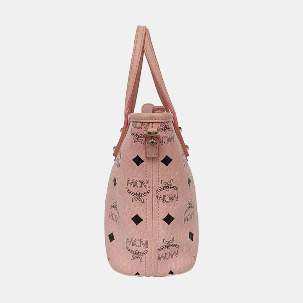 [Pre-Owned] Anya Mini Pink Coated Canvas Monogram Print Tote Bag Shoulder Bag Crossbody Bag Gold Hardware Detachable Strap - Very Good #1I289XC