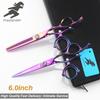 6.0 inch, plum blossom 720 degrees, rotating handle, color, flat scissors, thin scissors, hair scissors