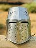 Handmade Medieval Crusader Helmet | Templar Knight Helmet Silver Finish