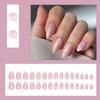 1 Box Detachable False Nails Wearable Fake Nails Cat Eye Manicure Tool Press On Nails Hailey Almond