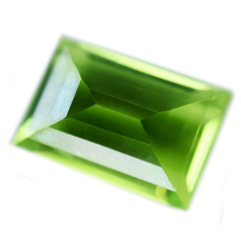 PERIDOT Emerald Cut Green 8-10 Ct CERTIFIED Rare Loose Gemstone Each Ring Size