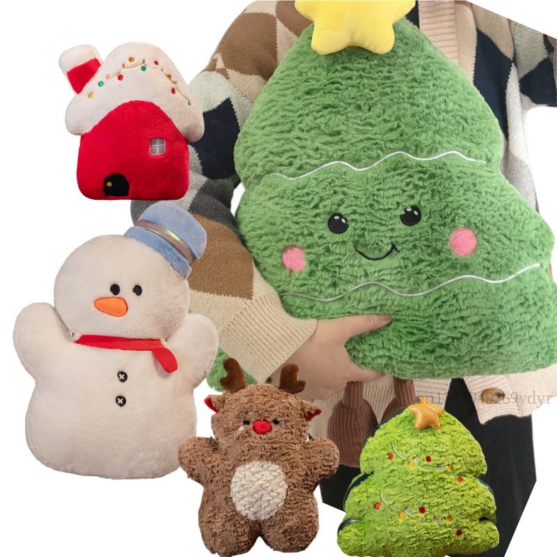 Рождественская елка Санта Подушка Мягкие Мультяшные Куклы Снеговик Олень Носки Сапоги Праздничный Наряд Девочки Игрушки на Рождество Супер Мягкий Deocr